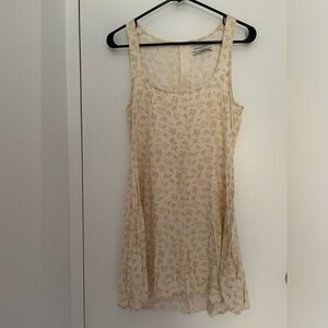 White floral mini dress